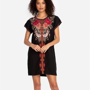 Johnny Was Burke Linen Embroidered Tunic Dress Size S